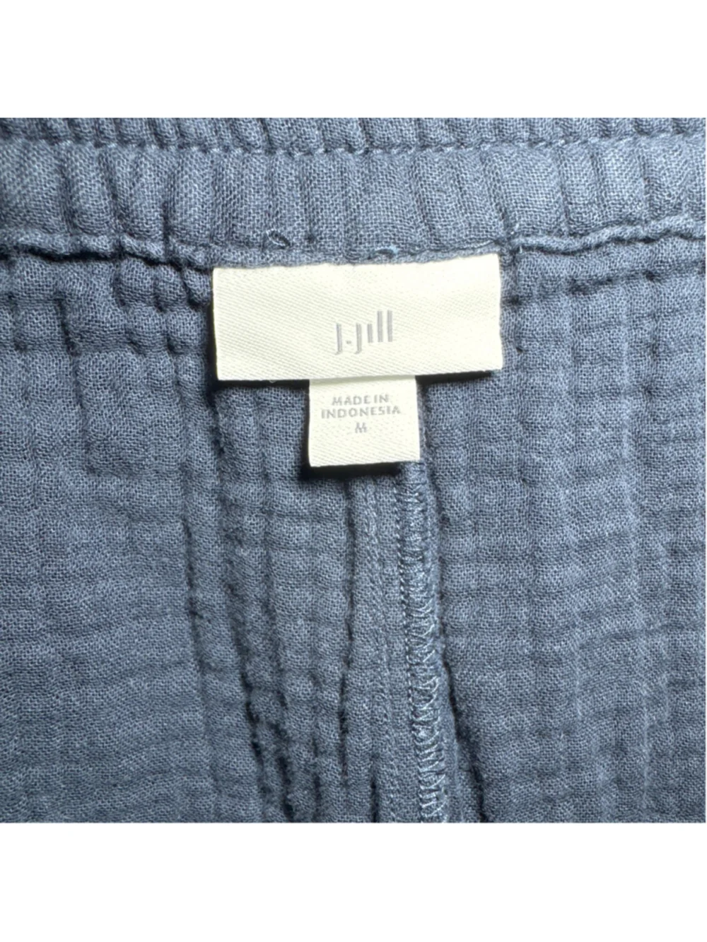 J.Jill Blue Cotton Gauze Shorts Size M 6” inseam